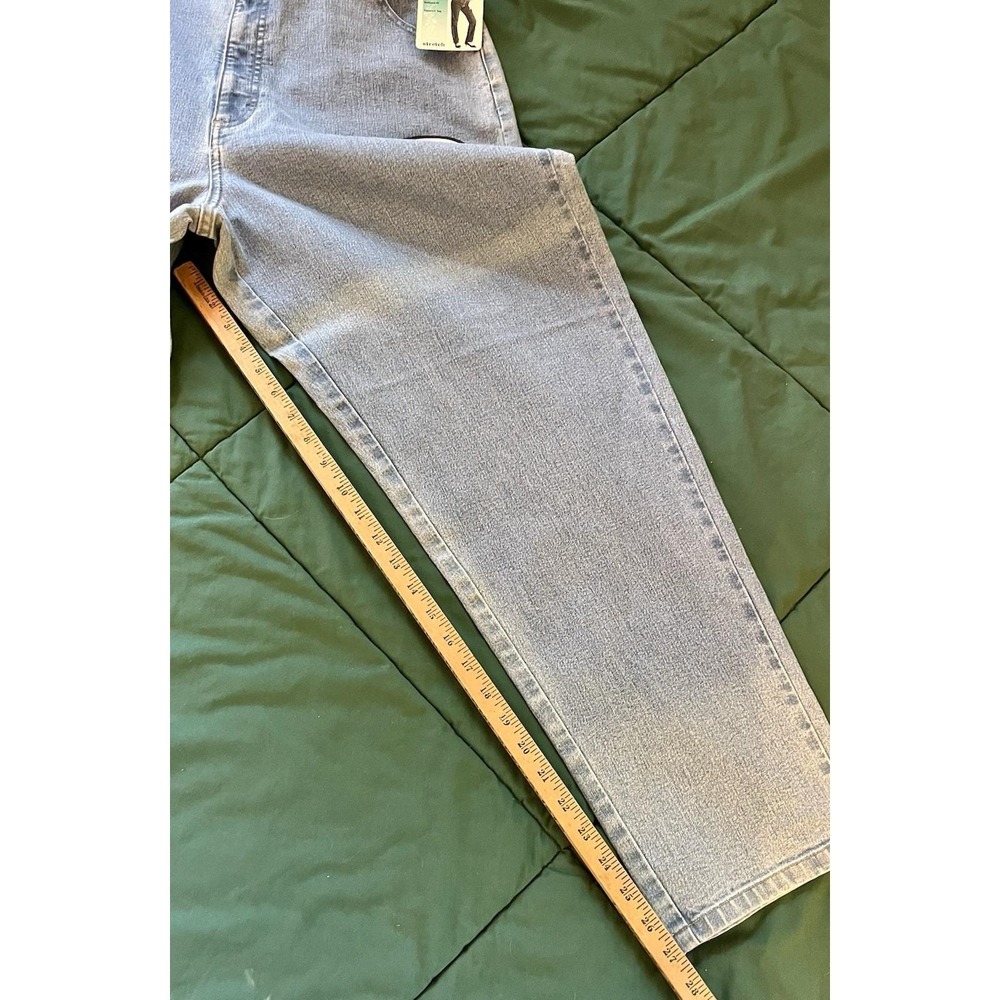 Lee Side Elastic Jeans Womens 16 Short Light Wash Stretch Tapered Leg Denim - Picture 4 of 16